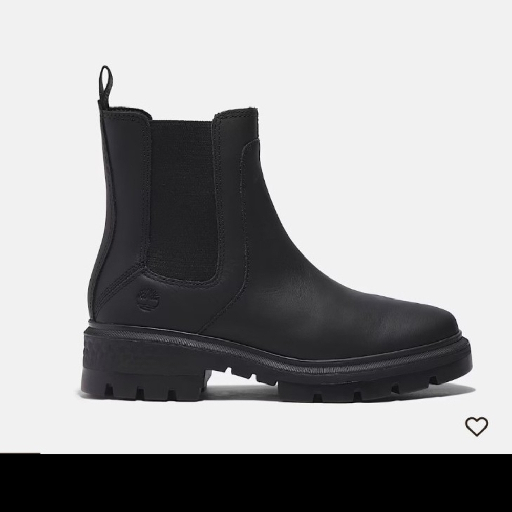 Timberland Cortina Valley Leather Chelsea Boots for Women in Black 8.5 M NIB - Picture 2 of 8